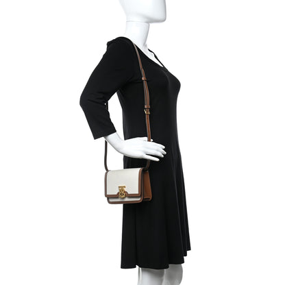 Burberry Canvas Calfskin Small TB Bag Natural 2 of 9