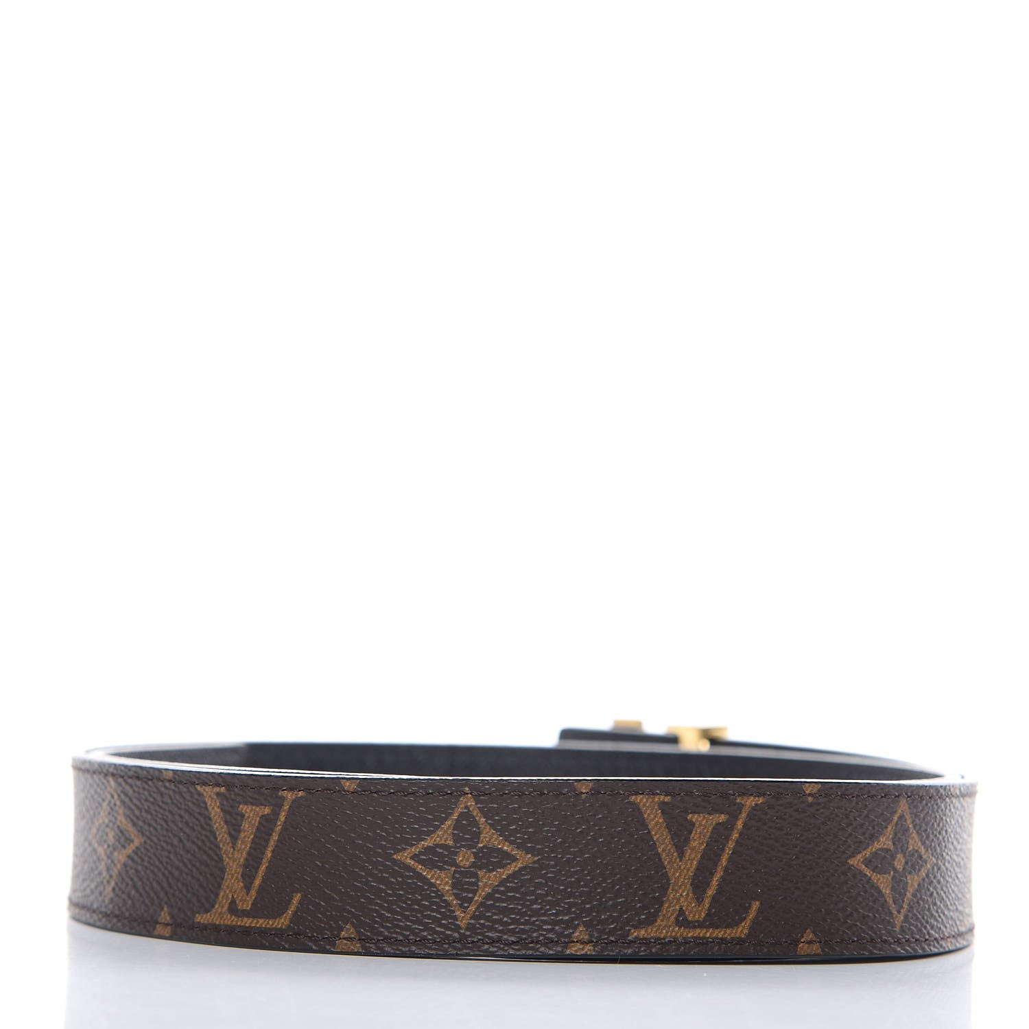 Louis Vuitton Calfskin Monogram 30mm LV Initiales Reversible Belt 85 34 Black 3 of 7