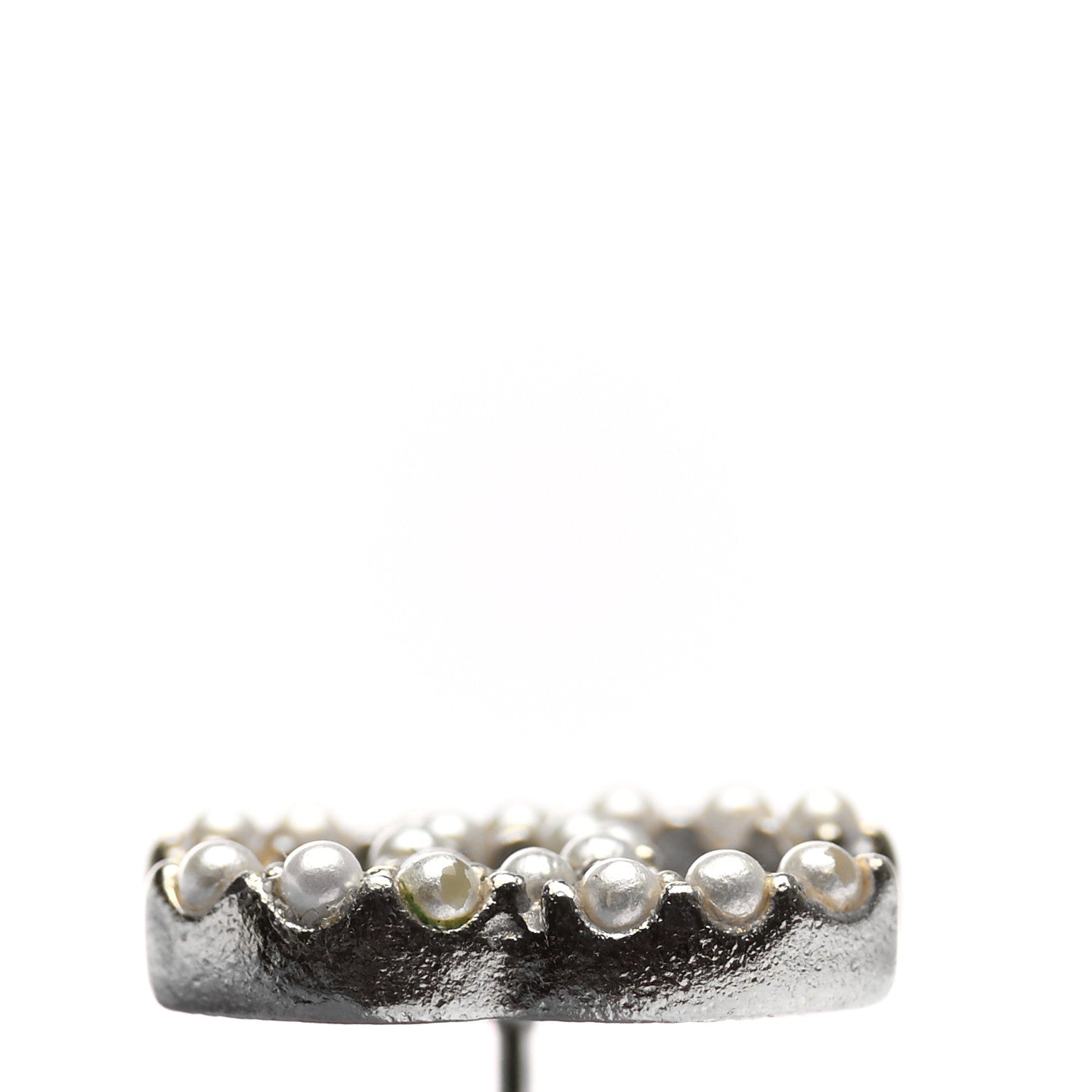 Chanel Pearl CC Earrings Gold 4 of 4