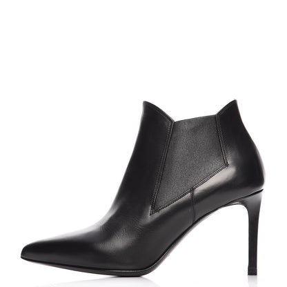 Saint Laurent Calfskin Classic Paris Ela 80 Ankle Boots 35.5 Black 1 of 10