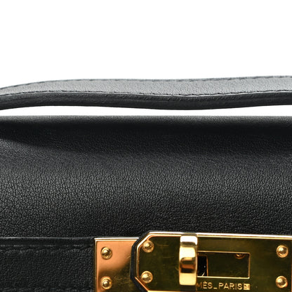 Hermes Swift Kelly Pochette Clutch Black 7 of 8
