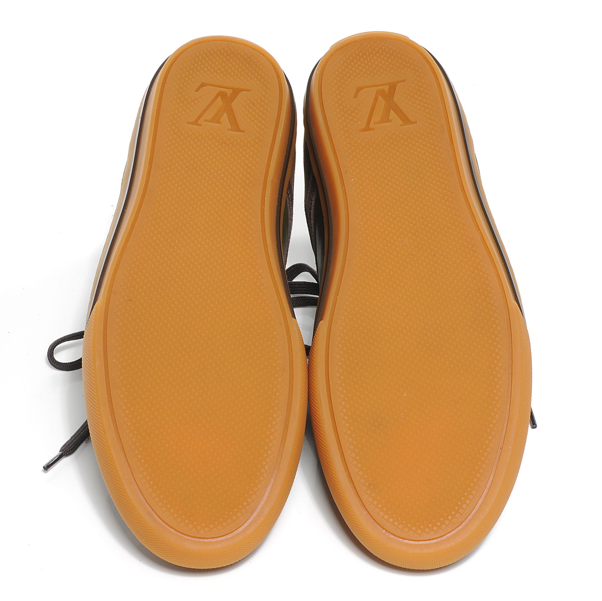 Louis Vuitton Suede Leather Dream On Sneakers 7 Brown Olive 4 of 7