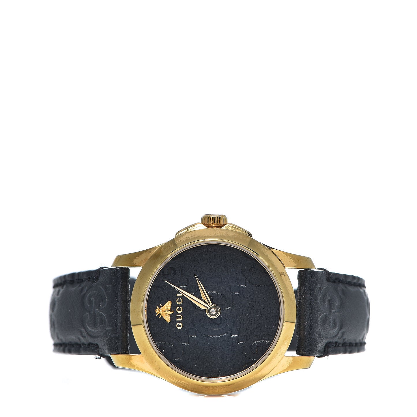 Stainless Steel Calfskin 27mm G-Timeless Quartz Watch Black