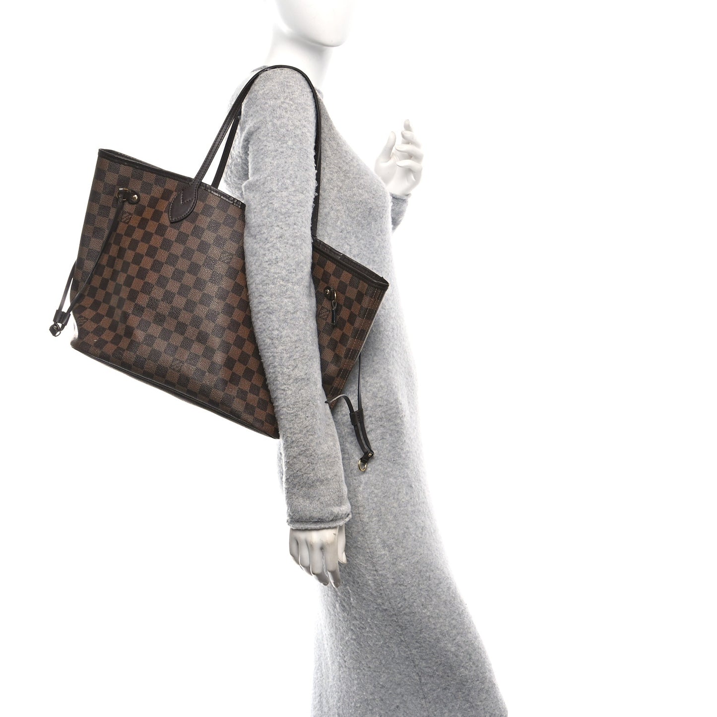 Damier Ebene Neo Neverfull MM Rose Ballerine