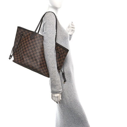 Louis Vuitton Damier Ebene Neo Neverfull MM Rose Ballerine 2 of 12