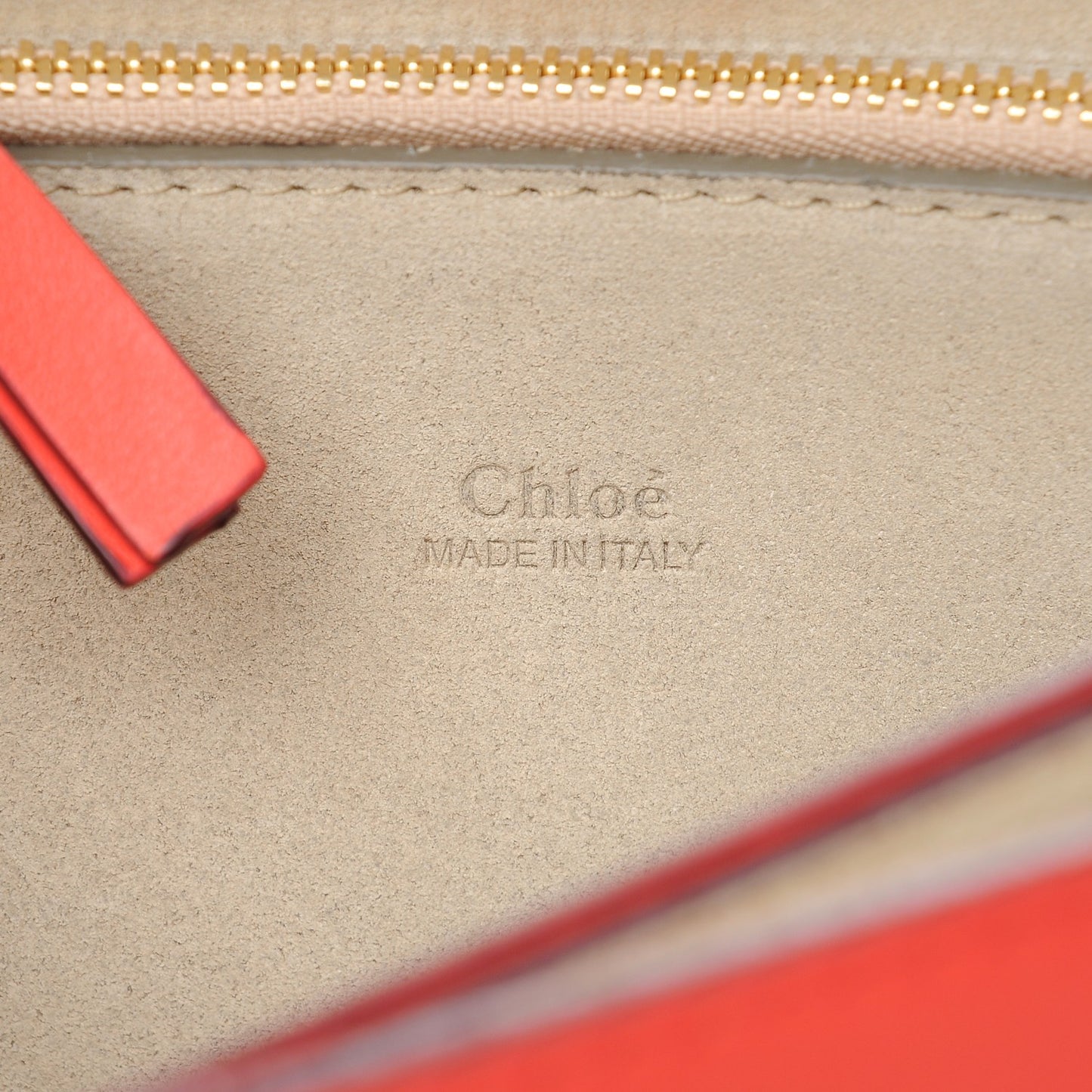 Calfskin Suede Medium Faye Shoulder Bag Orange