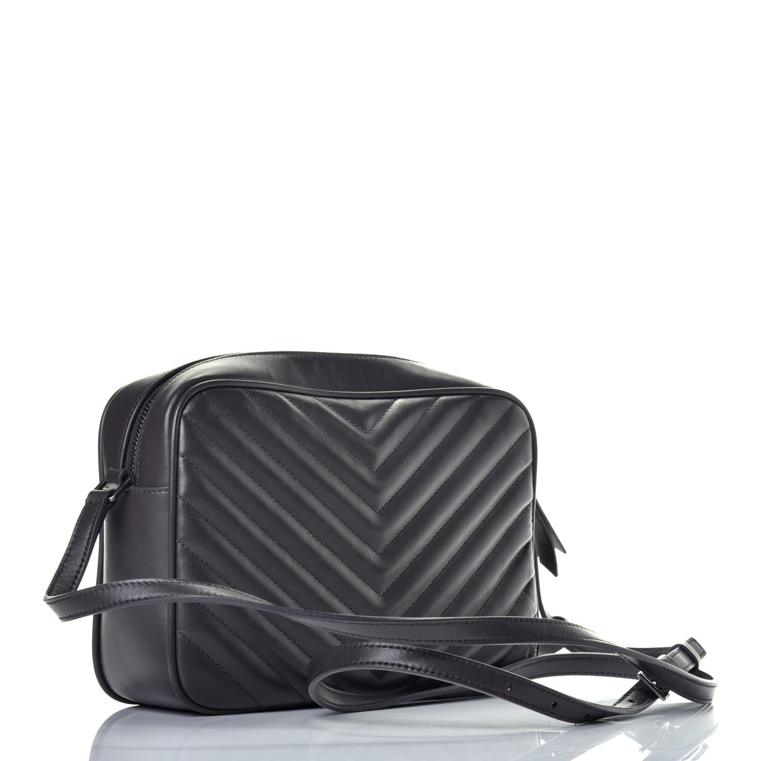 Saint Laurent Calfskin Matelasse Monogram Lou Camera Bag Asphalt 3 of 9