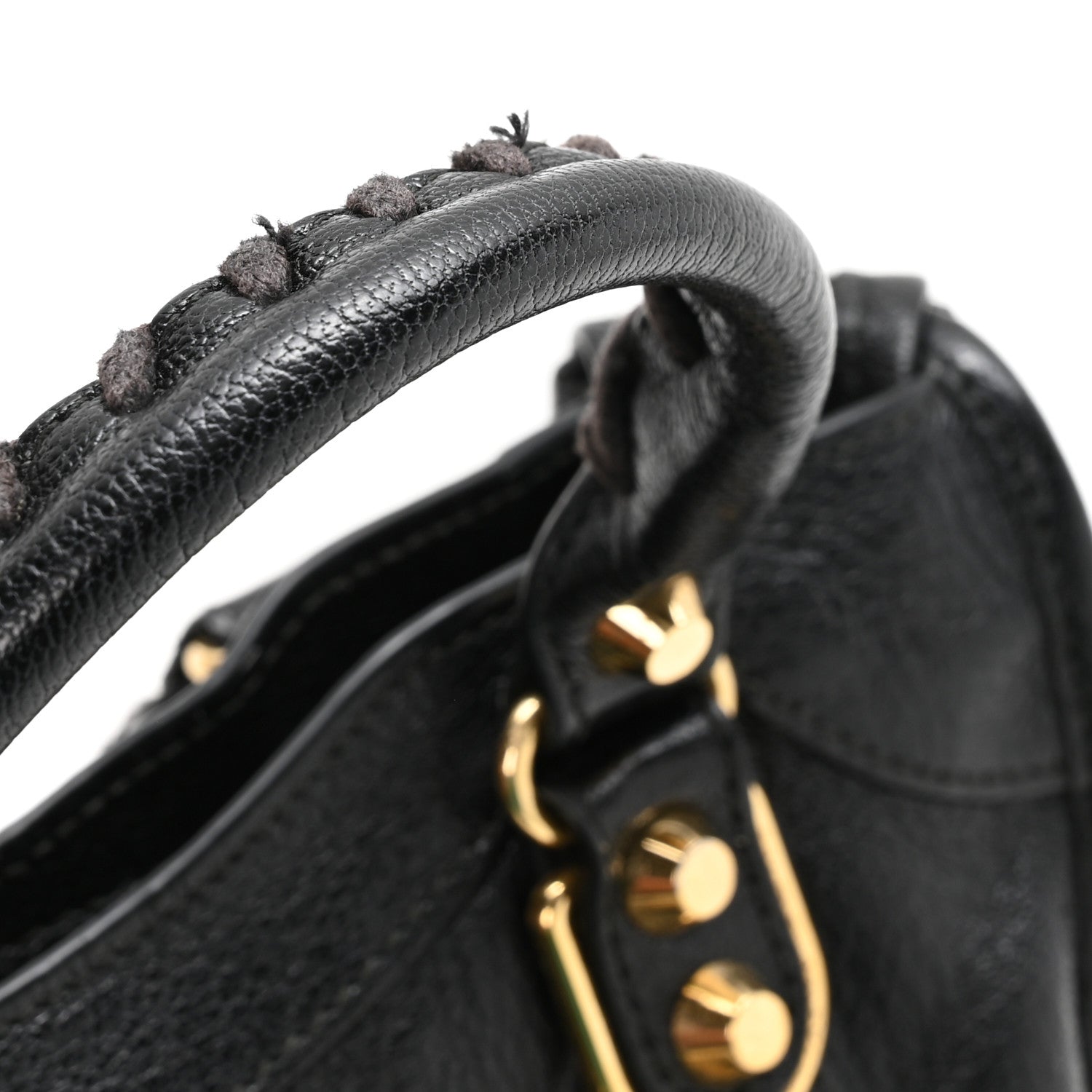 Balenciaga Chevre Gold Metallic Edge Hardware Mini City Black 12 of 12