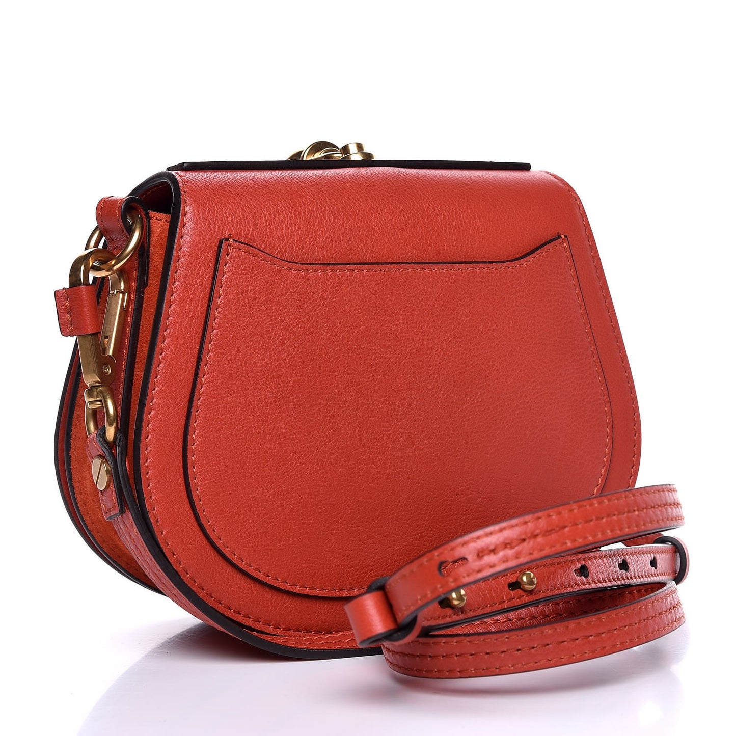 Calfskin Small Nile Bracelet Bag Earthy Red