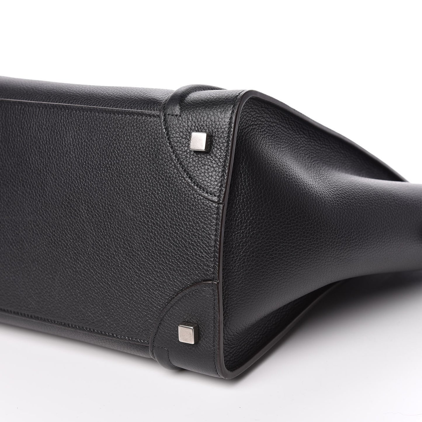 Drummed Calfskin Mini Luggage Black
