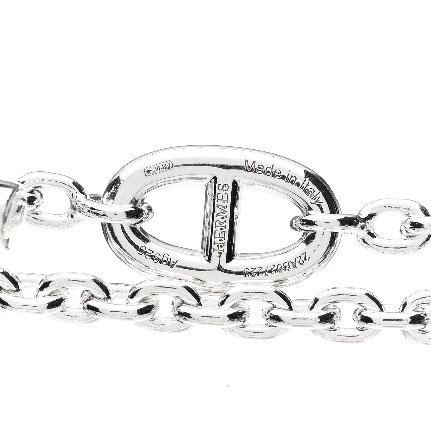 Hermes Sterling Silver Farandole Necklace 160 3 of 3