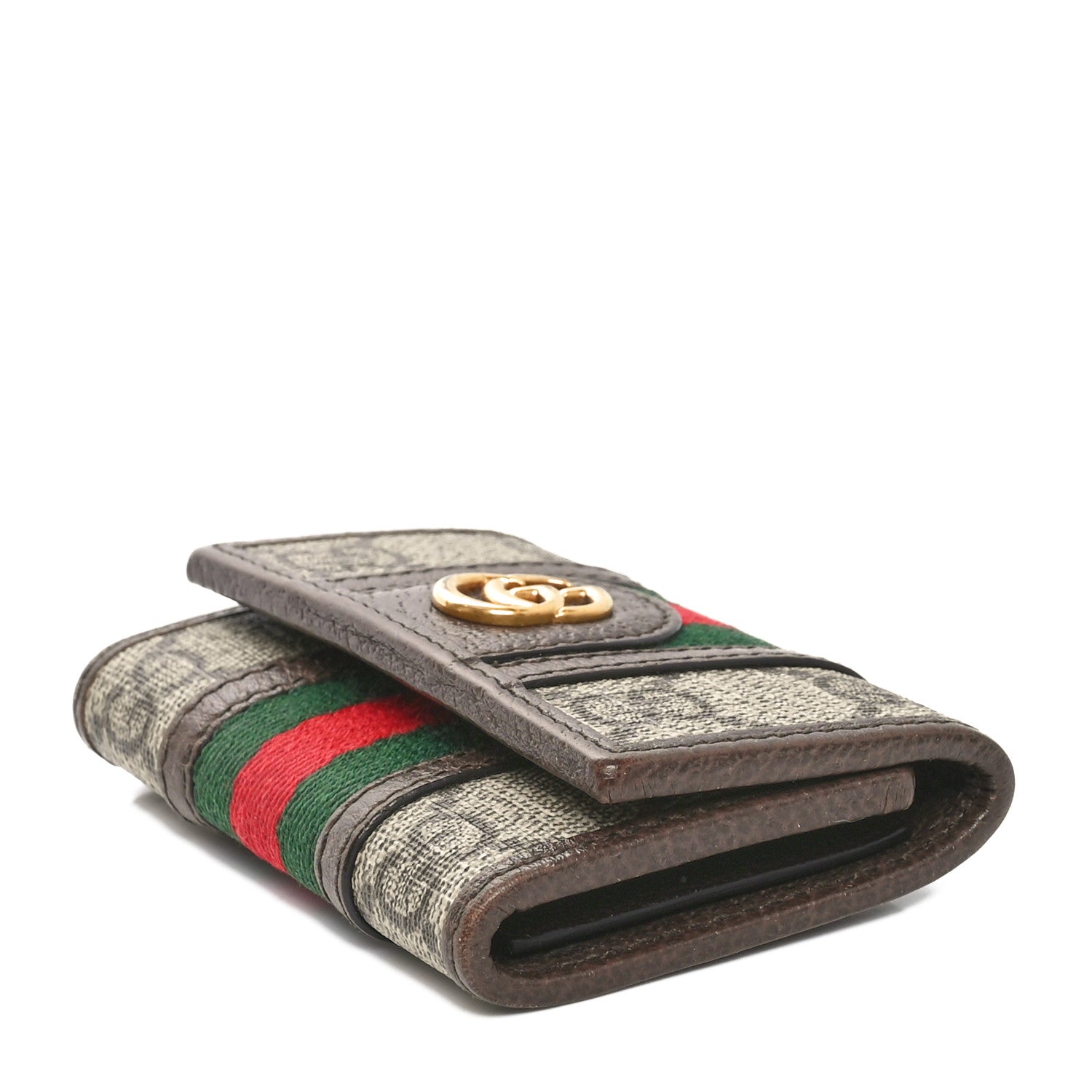 Gucci GG Supreme Monogram Web Ophidia 6 Key Holder Case Beige New Acero 4 of 8