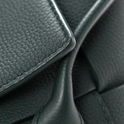 Bottega Veneta Grained Calfskin Maxi Intrecciato Small Arco Pine Green 12 of 12