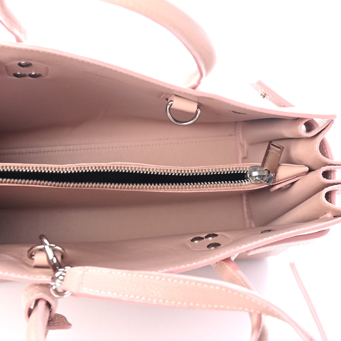 Grained Calfskin Baby Sac De Jour Antique Rose