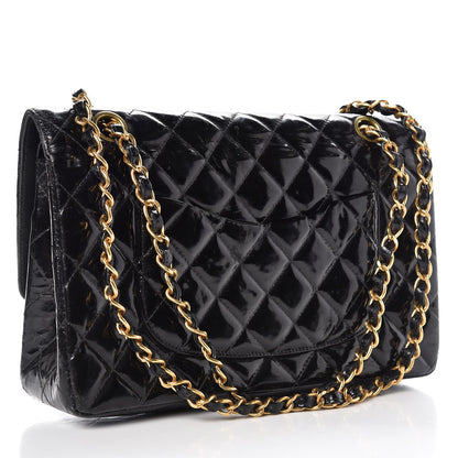 Chanel Patent Quilted Medium Double Flap Black 3 of 18