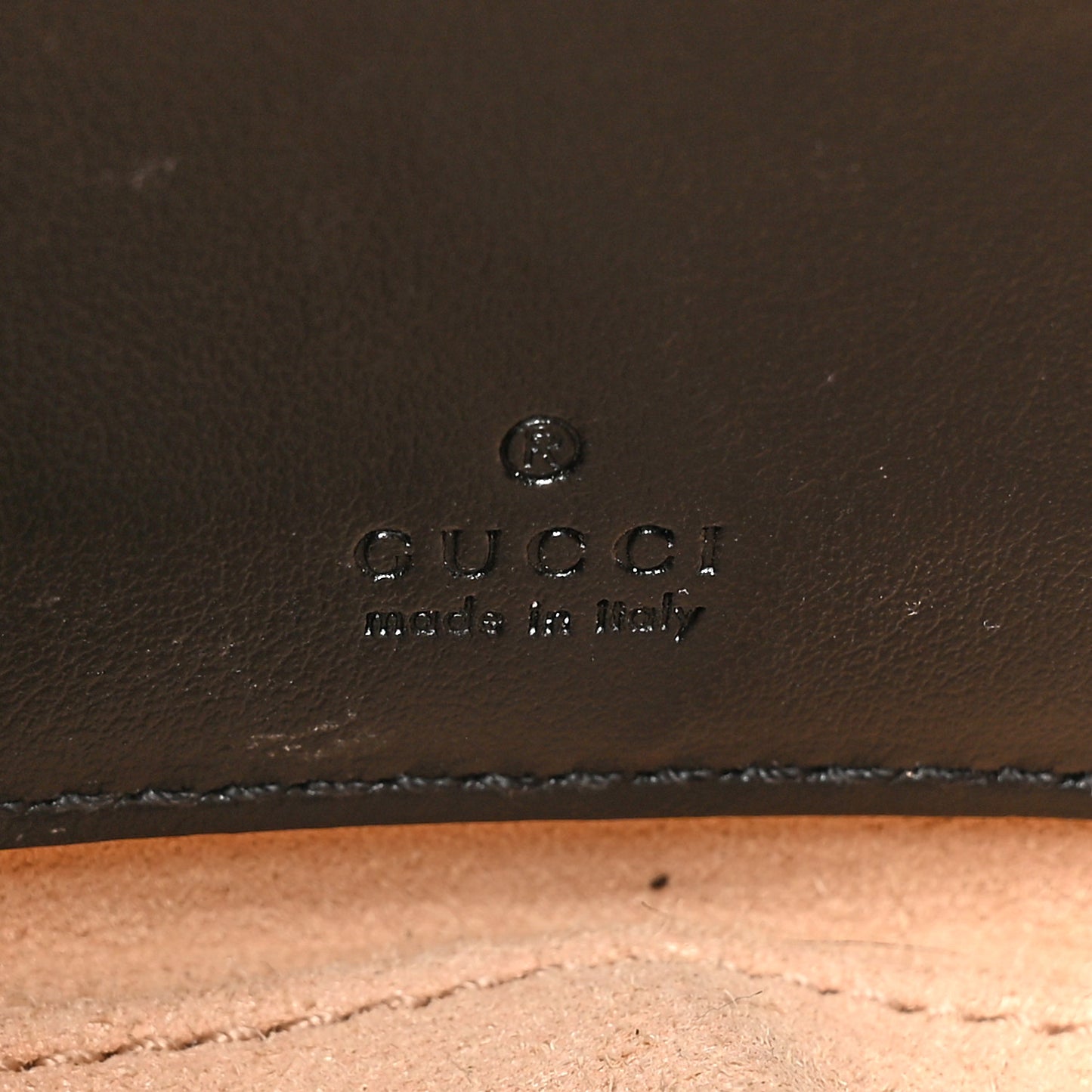 Calfskin Matelasse Chevron Mini GG Marmont Half Moon Hobo Black