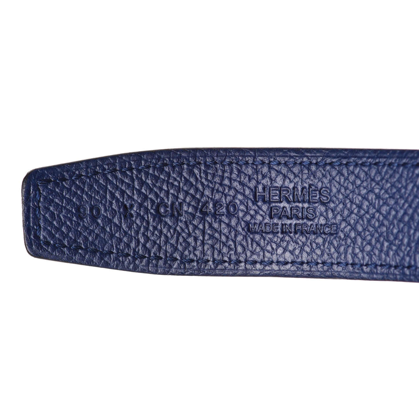 Swift Epsom 24mm Mini Constance H Belt 90 Black Bleu Saphir