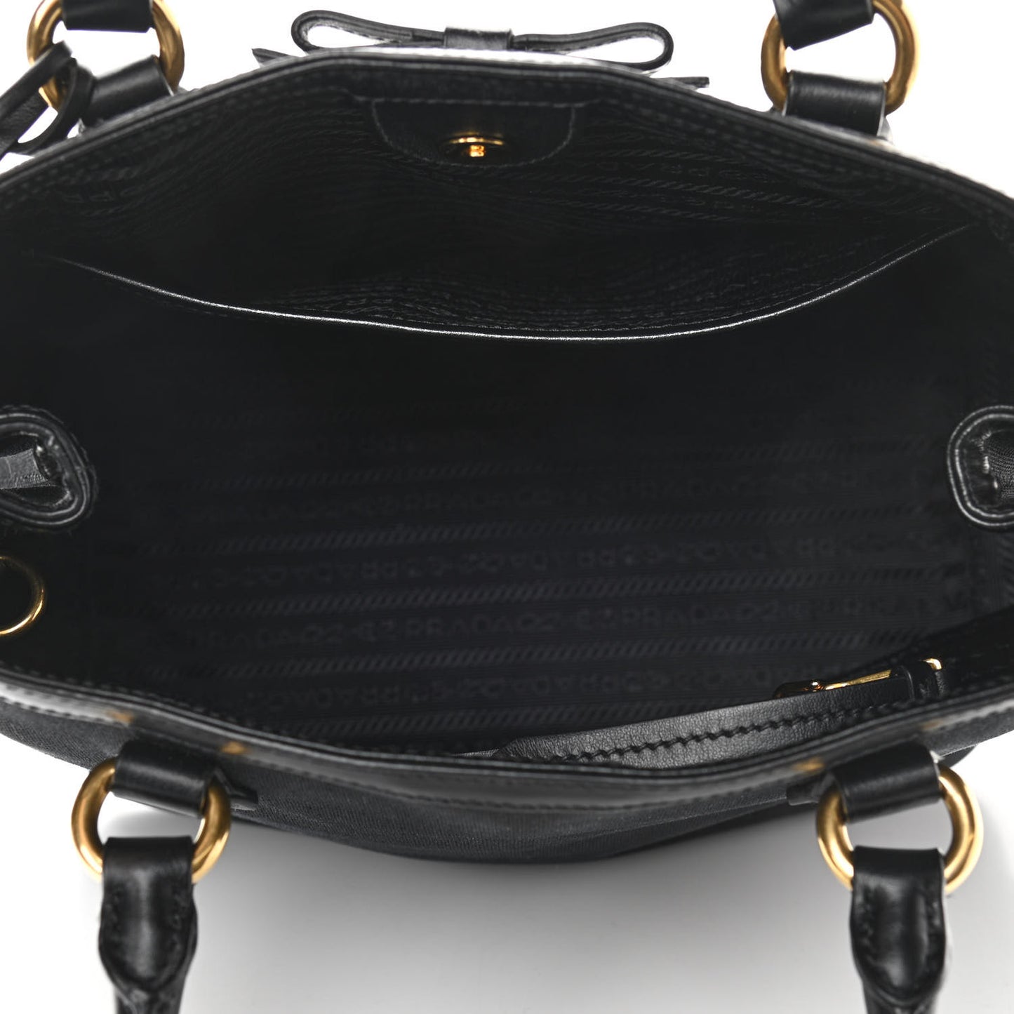 Jacquard Logo Tote Black