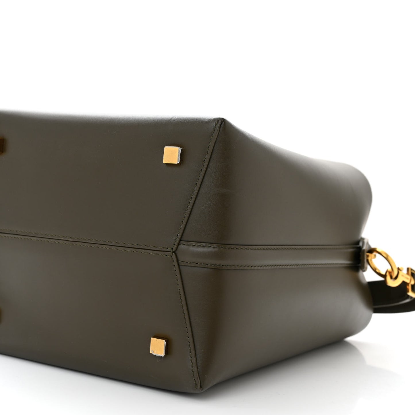 Shiny Calfskin Le 37 Bucket Bag Deep Musk