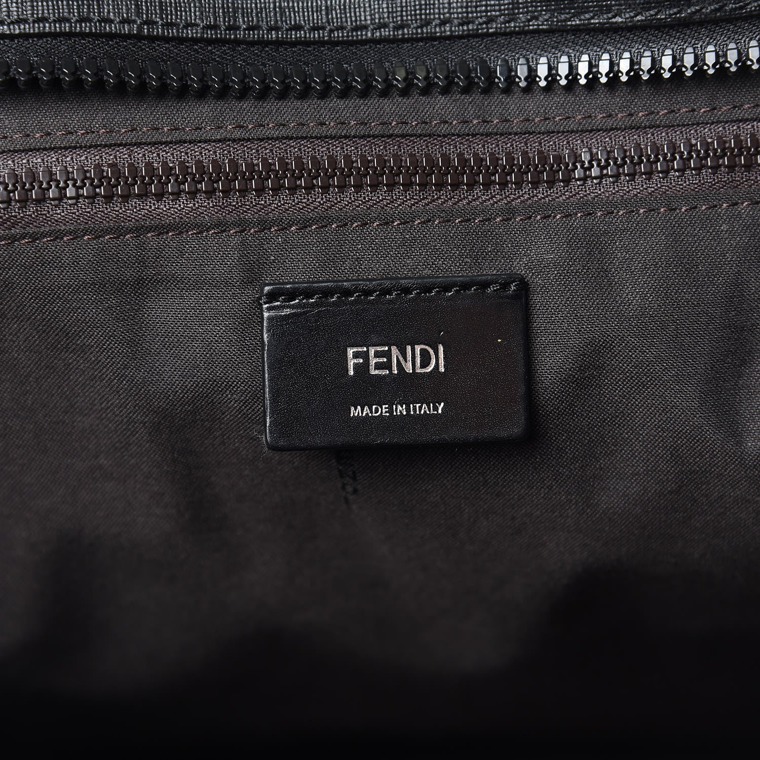 Fendi Zucca Spalmati Top Handle Convertible Tote Black 6 of 12