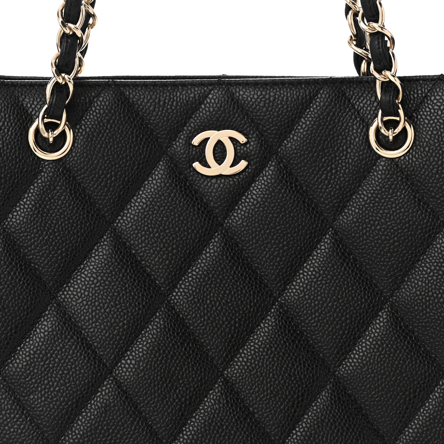 Chanel Caviar Quilted Small Shopping Tote Black 8 of 11