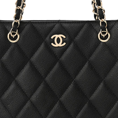 Chanel Caviar Quilted Small Shopping Tote Black 8 of 11