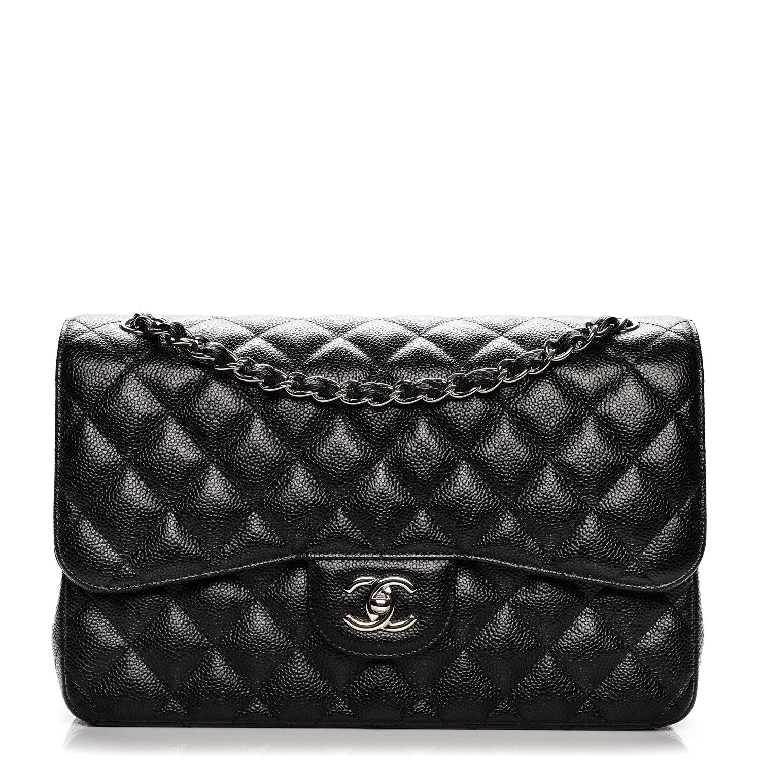 Chanel Caviar Quilted Jumbo Double Flap Black 1 of 8