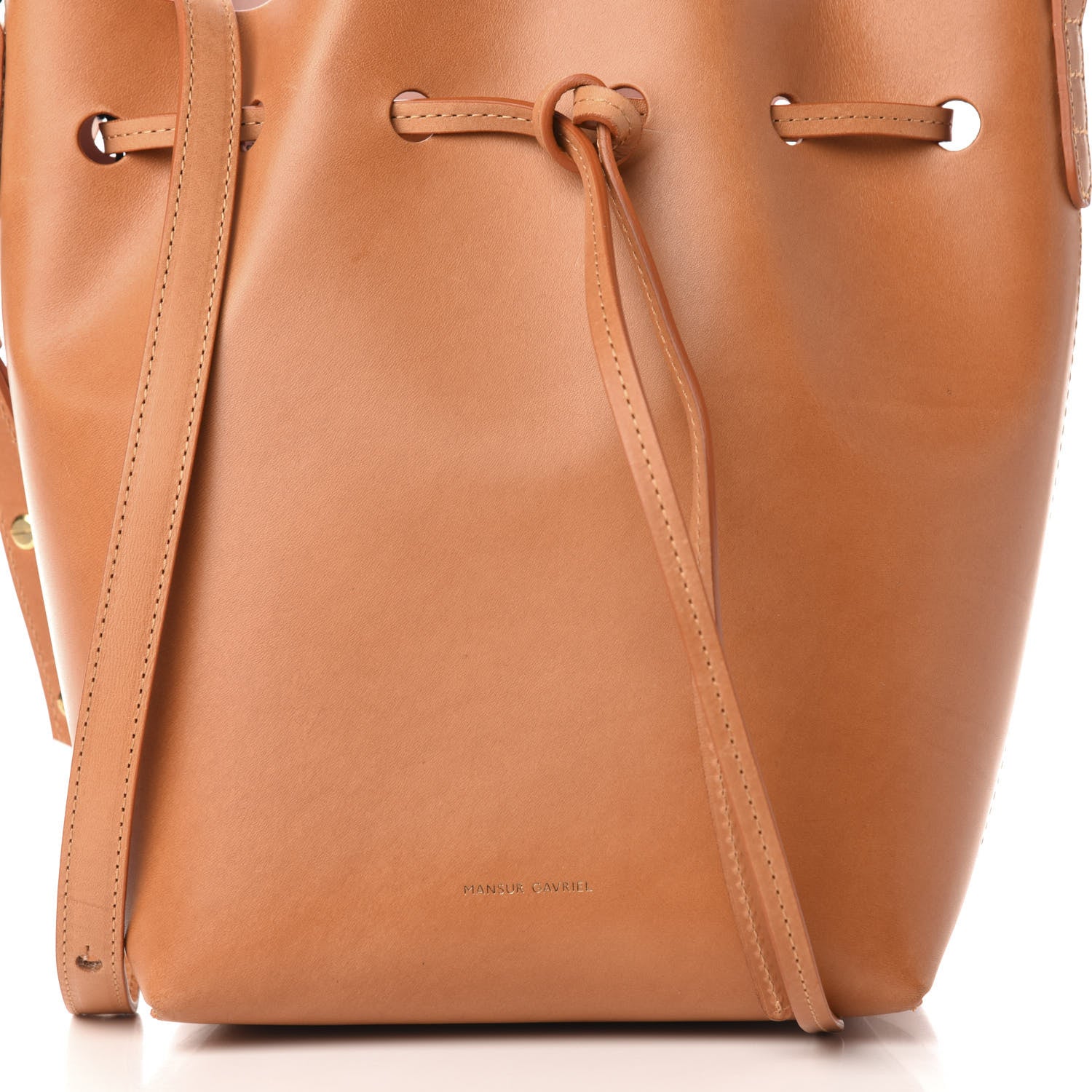 Mansur Gavriel Calfskin Mini Bucket Bag Cammello Rosa 9 of 9