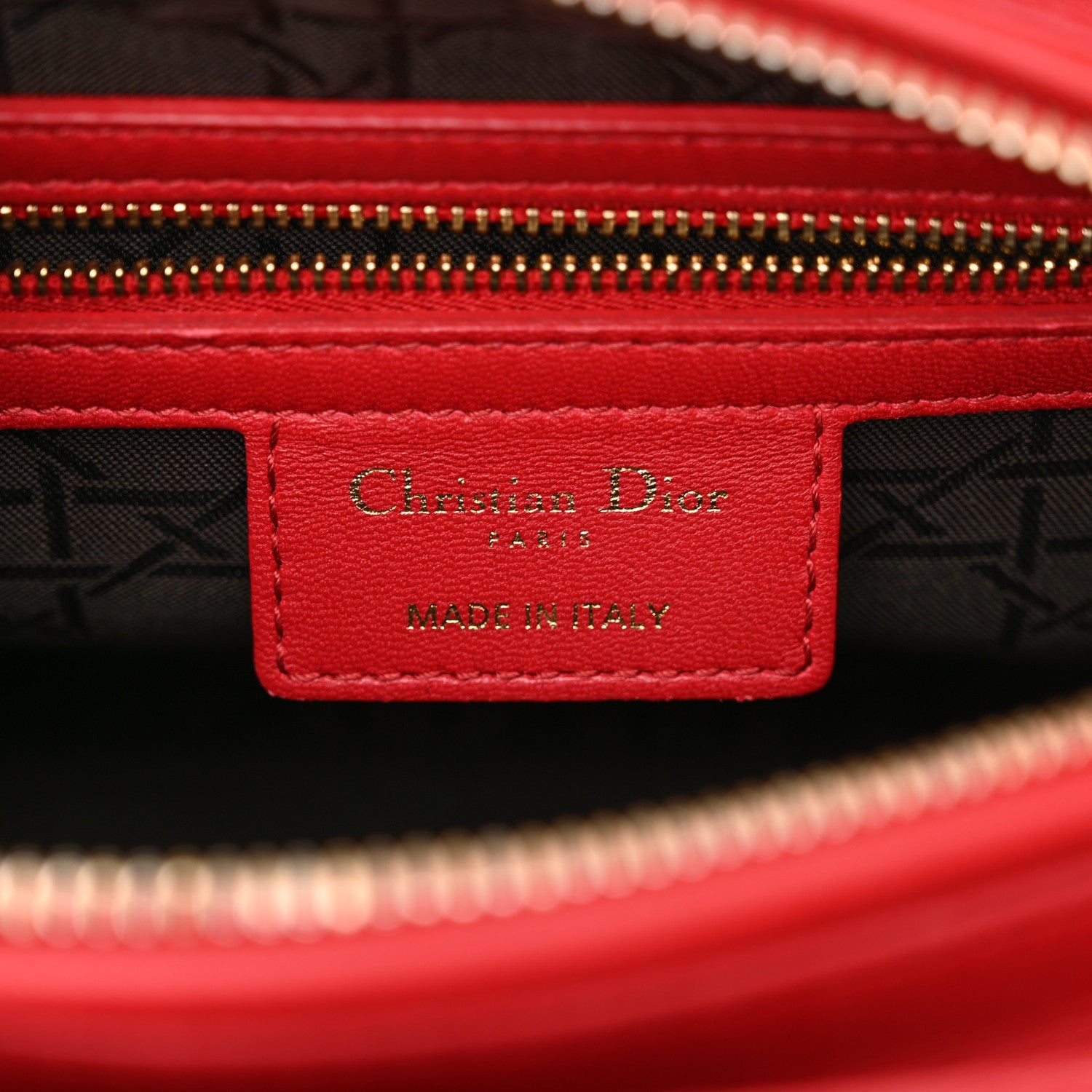 Christian Dior Lambskin Cannage Medium Lady Dior Red 6 of 15