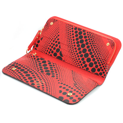 Louis Vuitton Monogram Kusama Waves Insolite Wallet Red 5 of 7