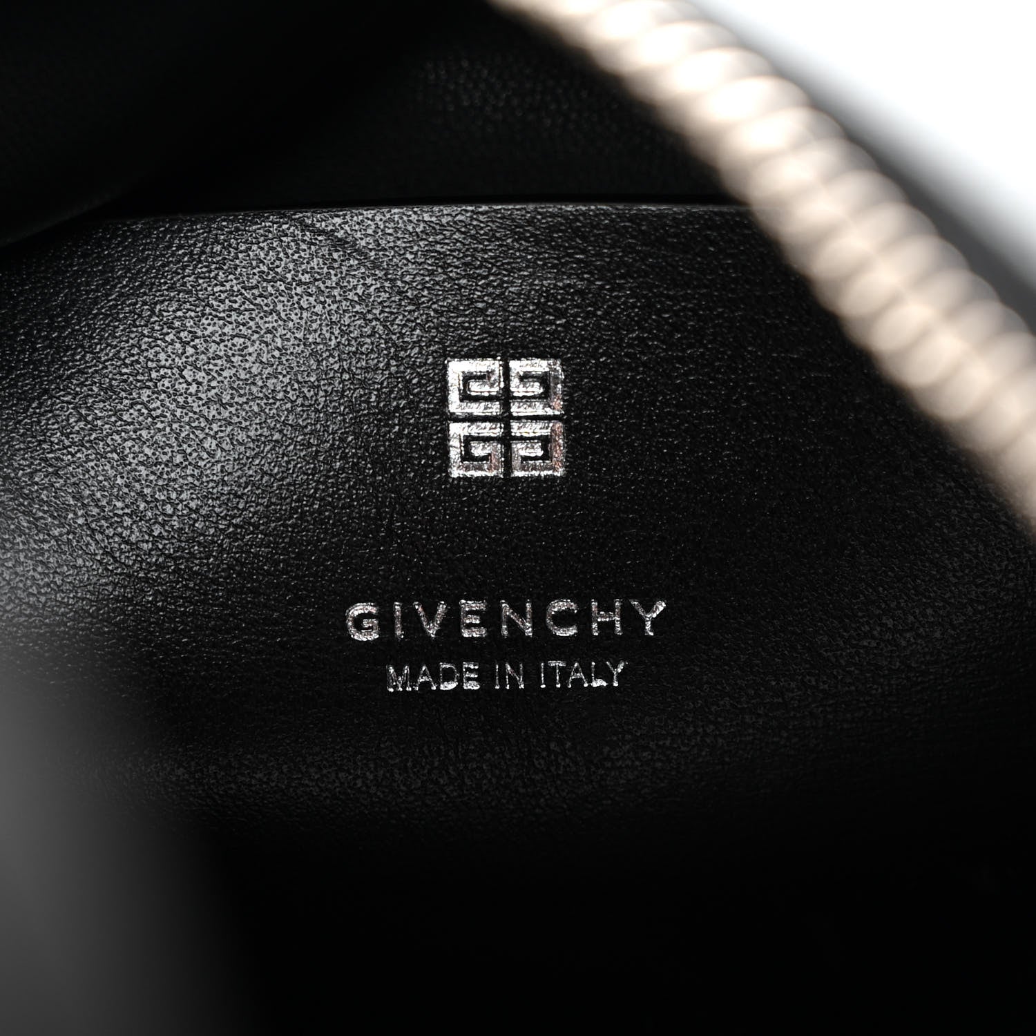 Givenchy Smooth Calfskin Medium Moon Cut Out Shoulder Bag Black 6 of 9