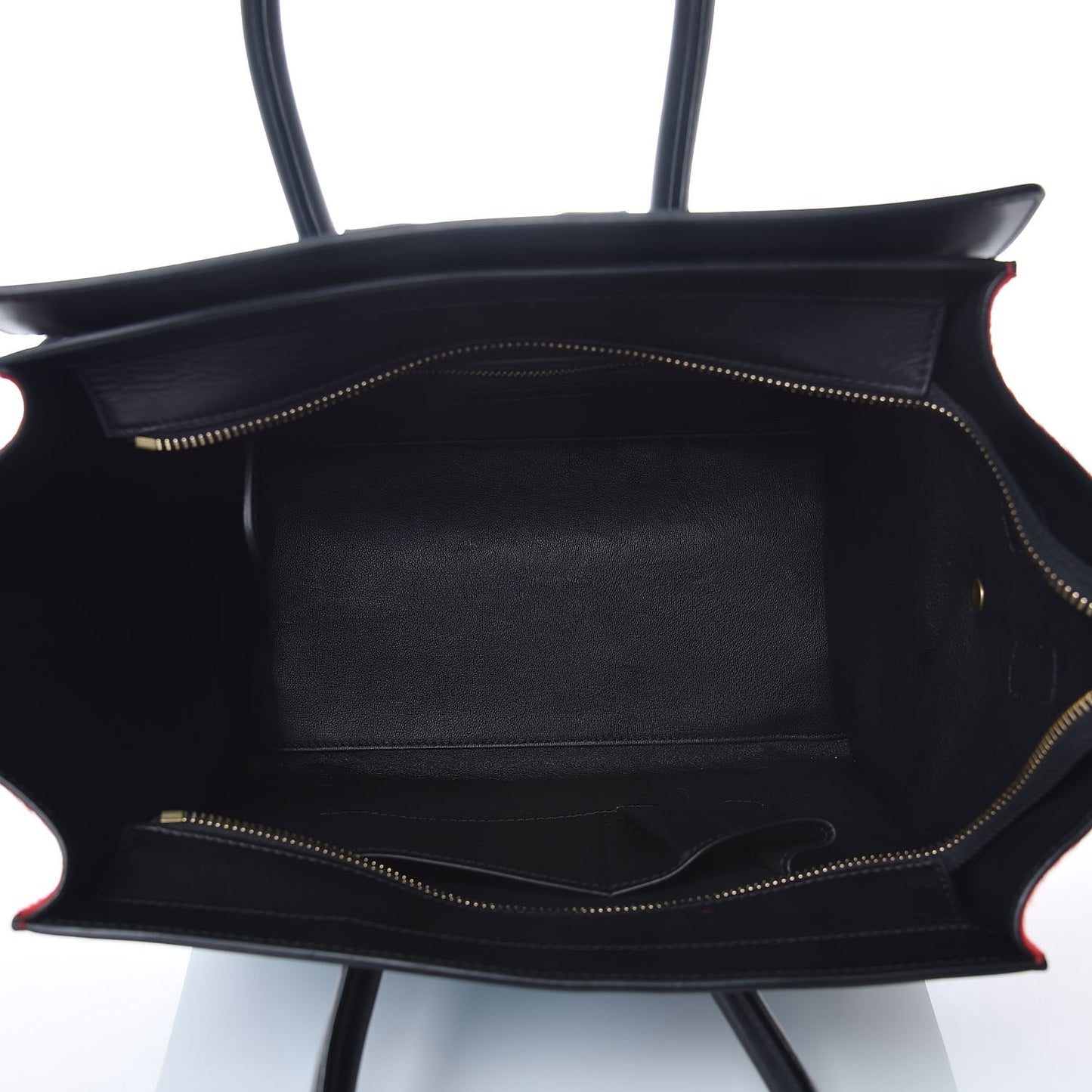 Pony Hair Mini Tri-Color Luggage Glacier Red Black