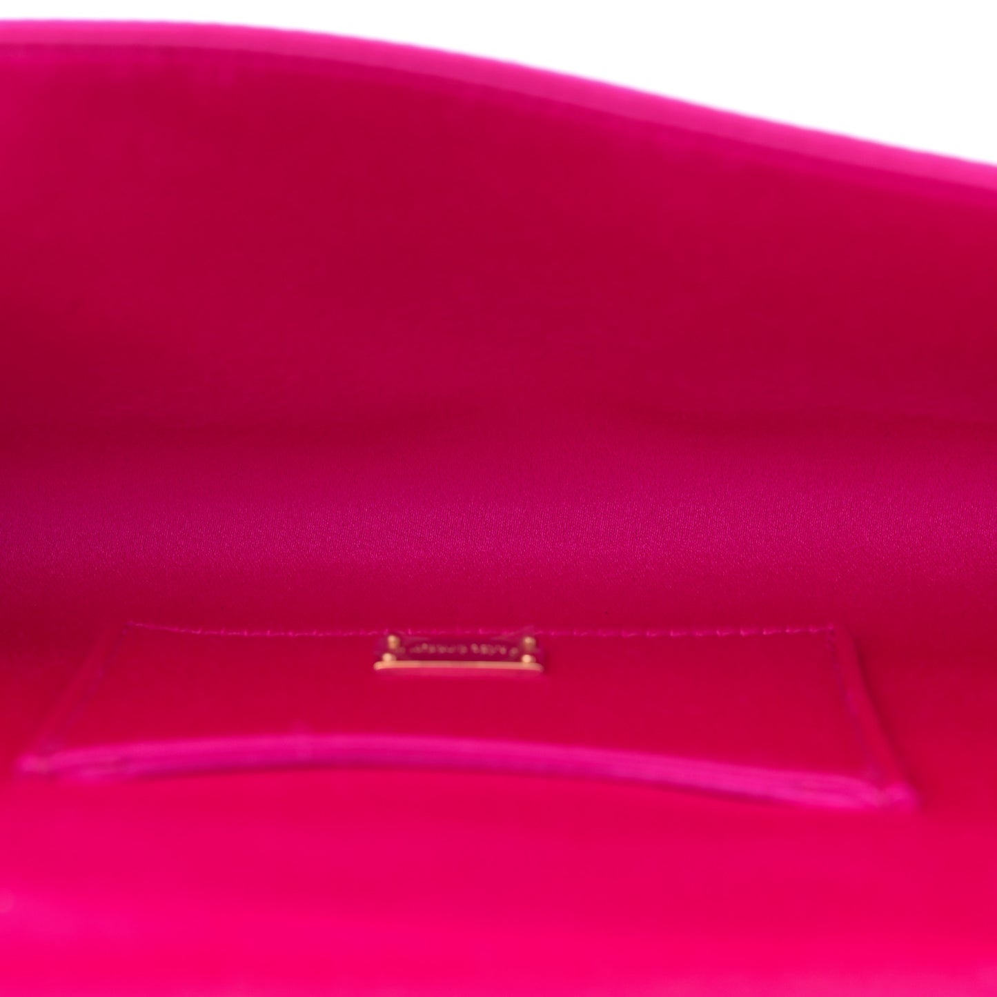 Satin Crystal Chain Pochette Rosa Shocking