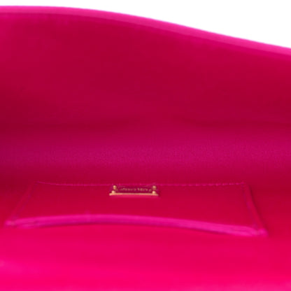 Dolce & Gabbana Satin Crystal Chain Pochette Rosa Shocking 5 of 12