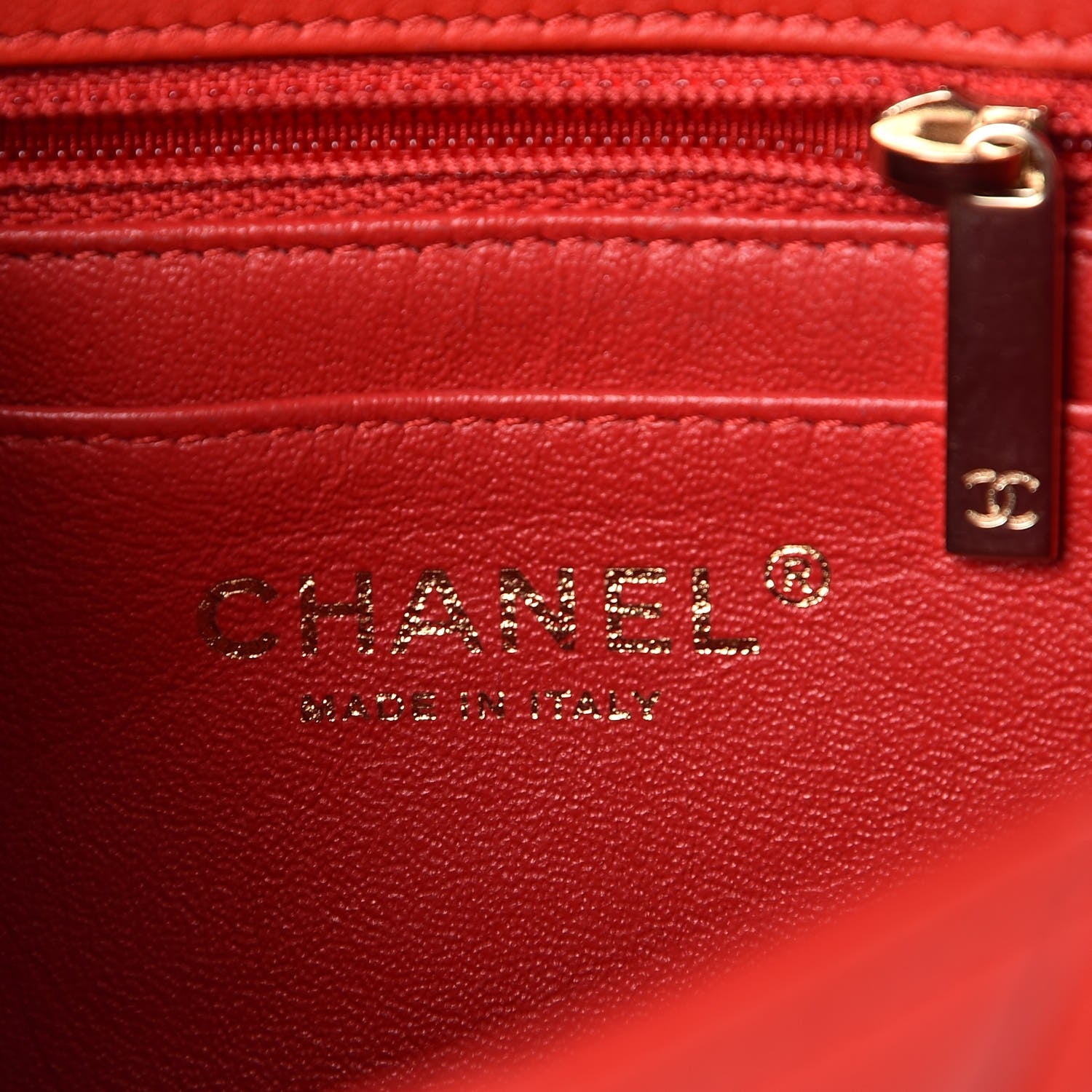 Chanel Lambskin Quilted Mini Rectangular Flap Red 6 of 14