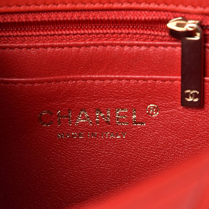 Chanel Lambskin Quilted Mini Rectangular Flap Red 6 of 14