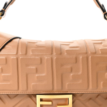 Fendi Nappa FF 1974 Embossed Baguette Miele Scuro 8 of 10