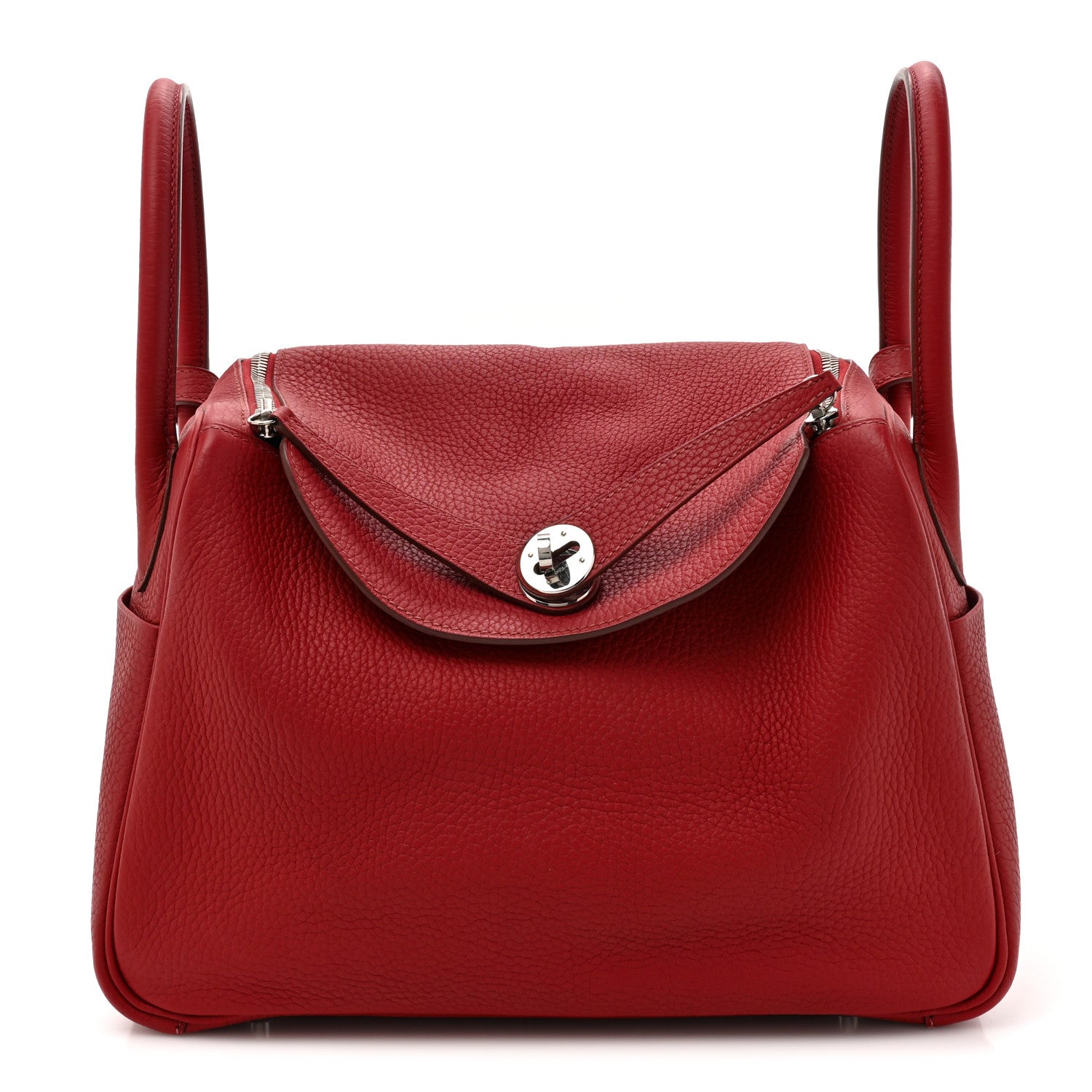 Hermes Taurillon Clemence Lindy 30 Rouge Garance 1 of 19