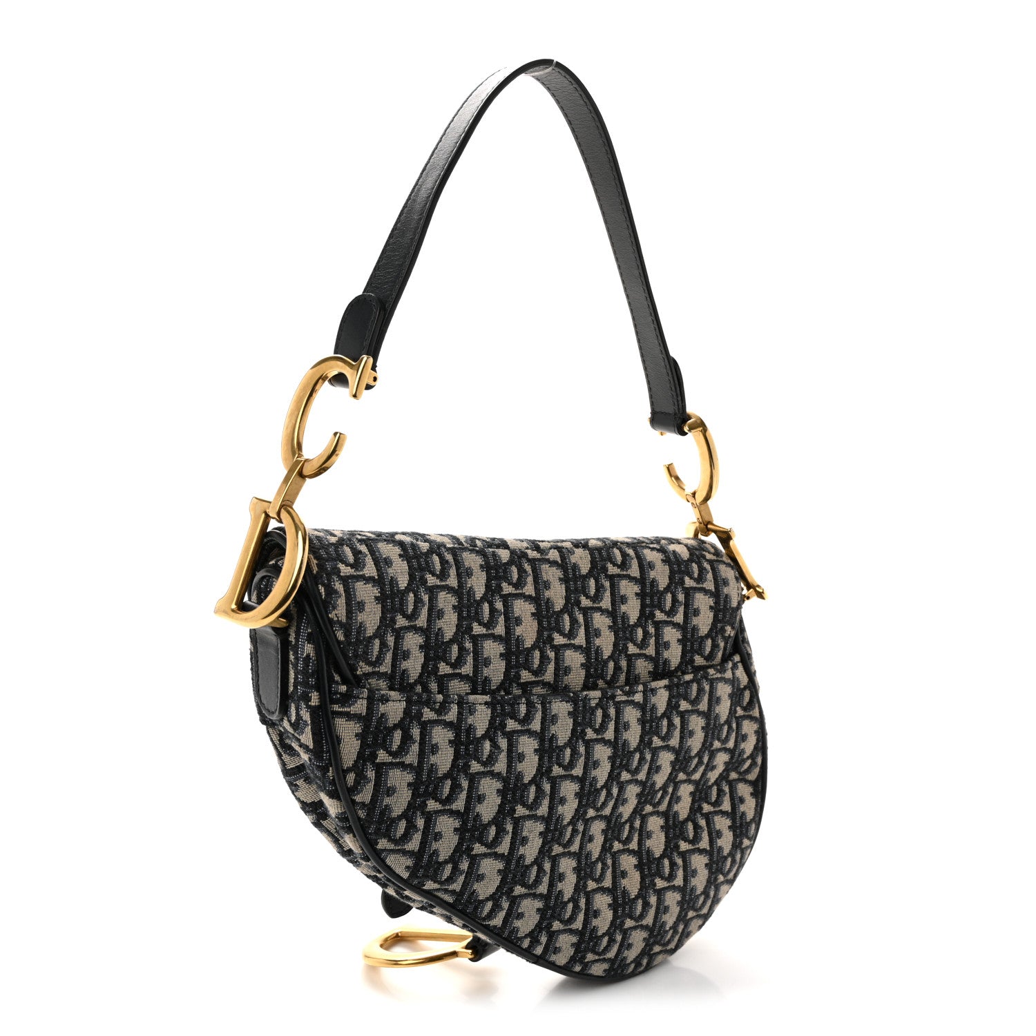 Christian Dior Oblique Saddle Bag Blue 3 of 11