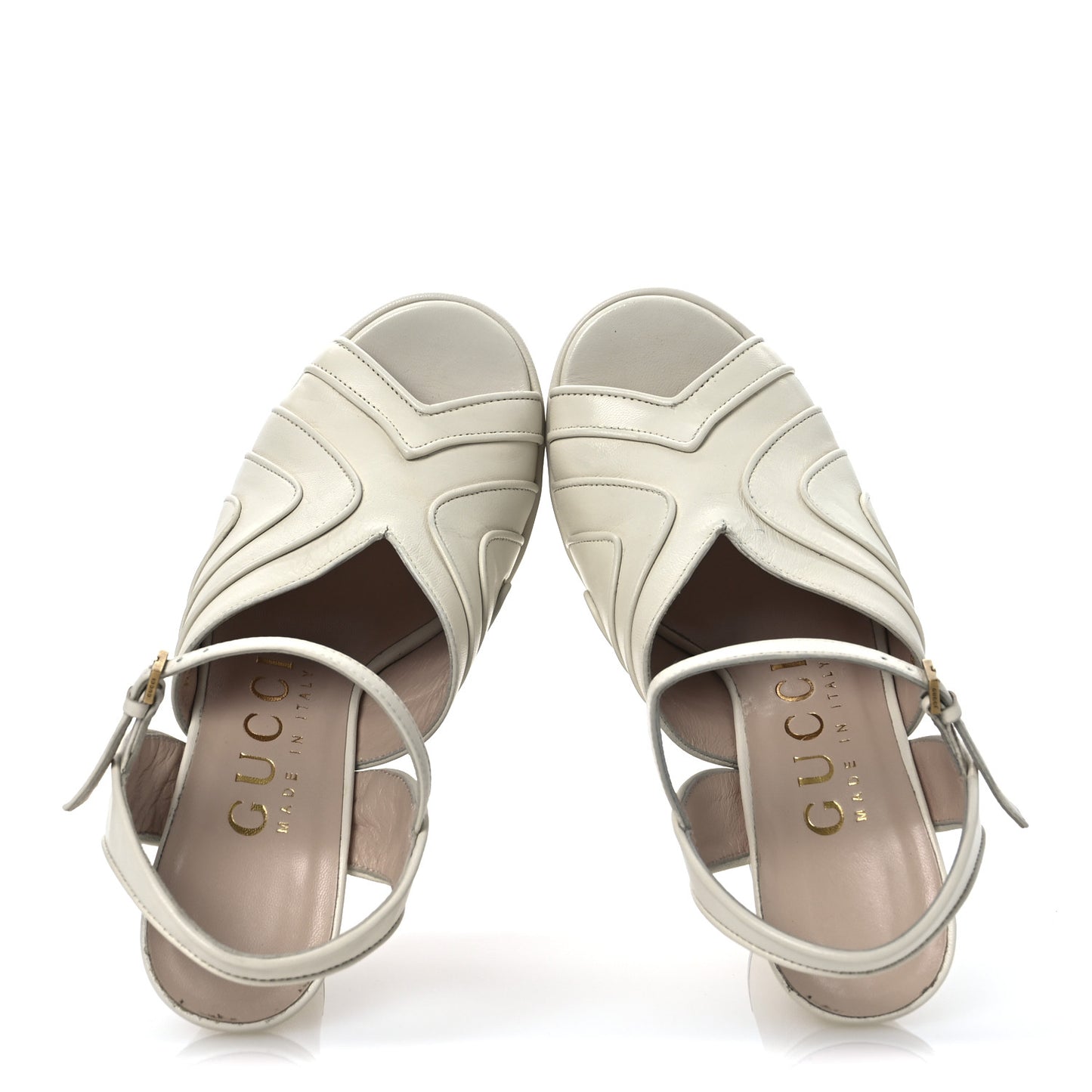 Malaga Kid Keyla Platform 60/155mm Slingback Sandals 35.5 Mystic White