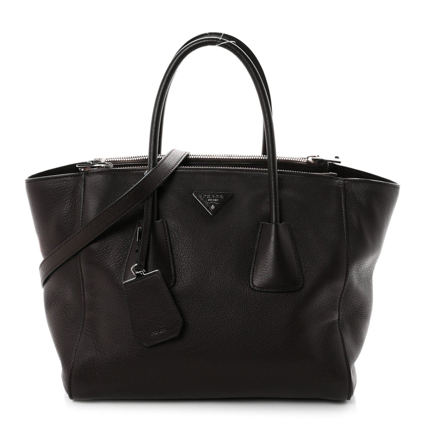 Cervo Deerskin Twin Pocket Tote Caffe