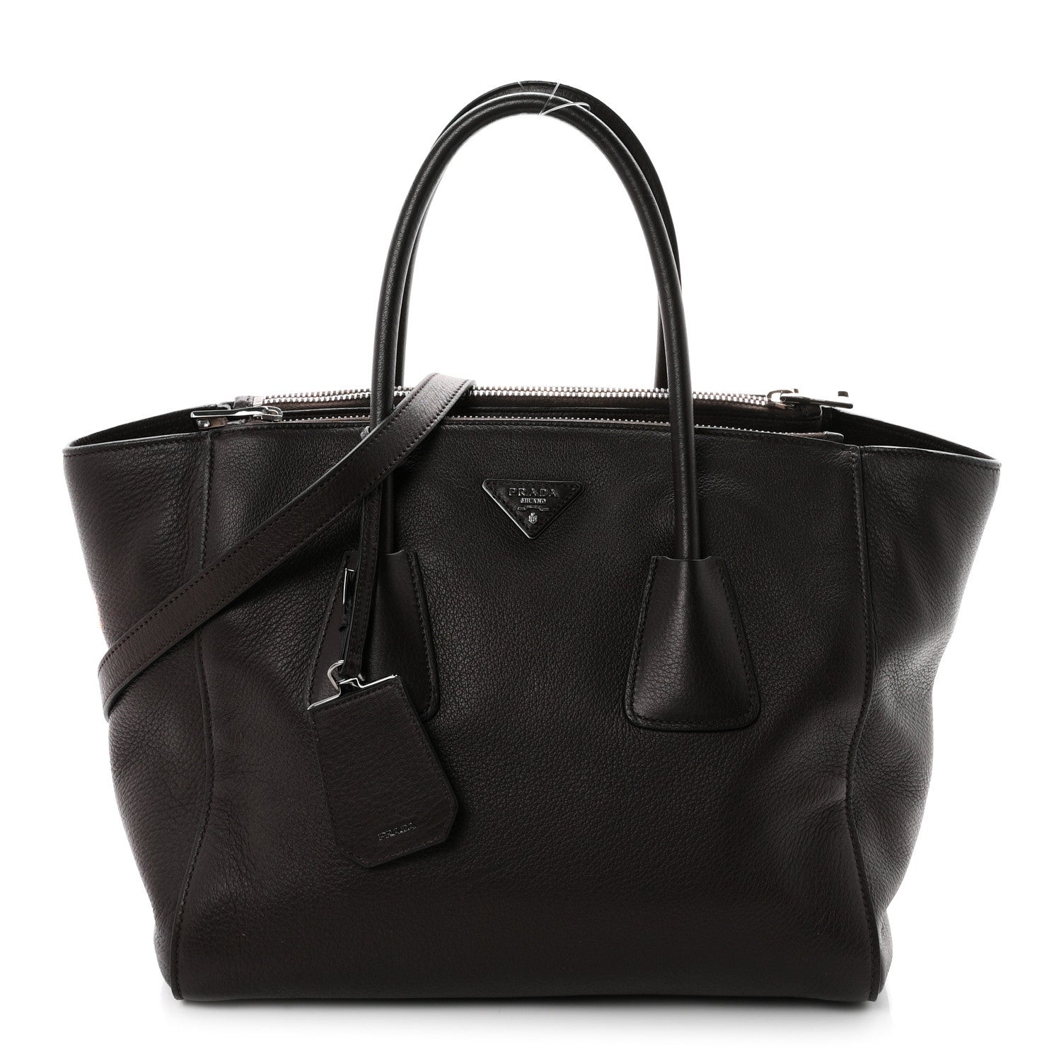 Prada Cervo Deerskin Twin Pocket Tote Caffe 1 of 10
