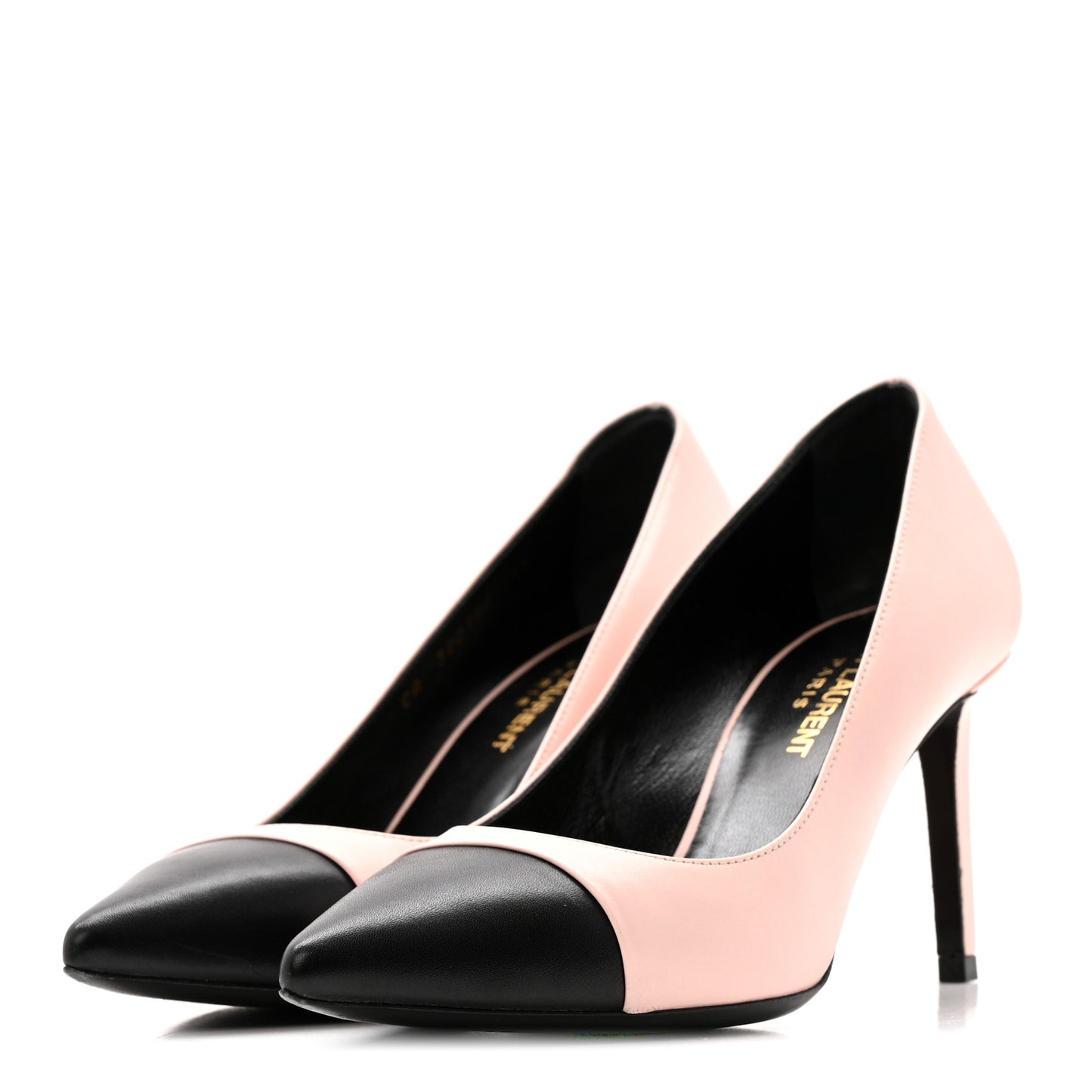 Calfskin Bi-Color Cap Toe 85 Pumps 36 Rose Pale