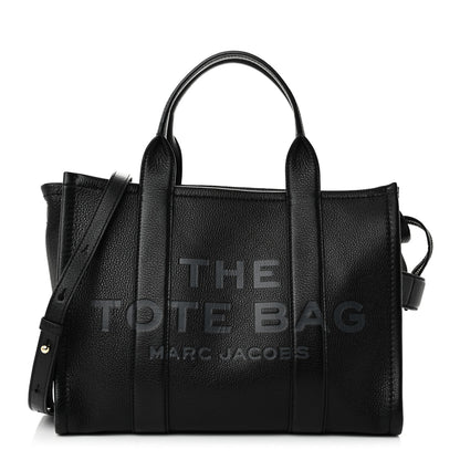 Marc Jacobs Grained Calfskin Medium The Tote Bag Black 1 of 10