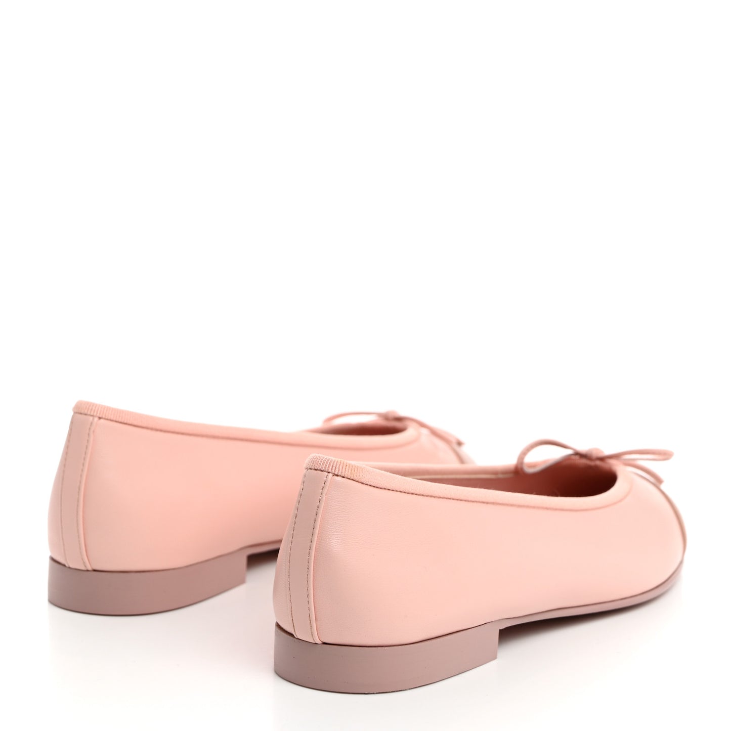Lambskin Cap Toe CC Ballerina Flats 37.5 Light Pink Dark Pink