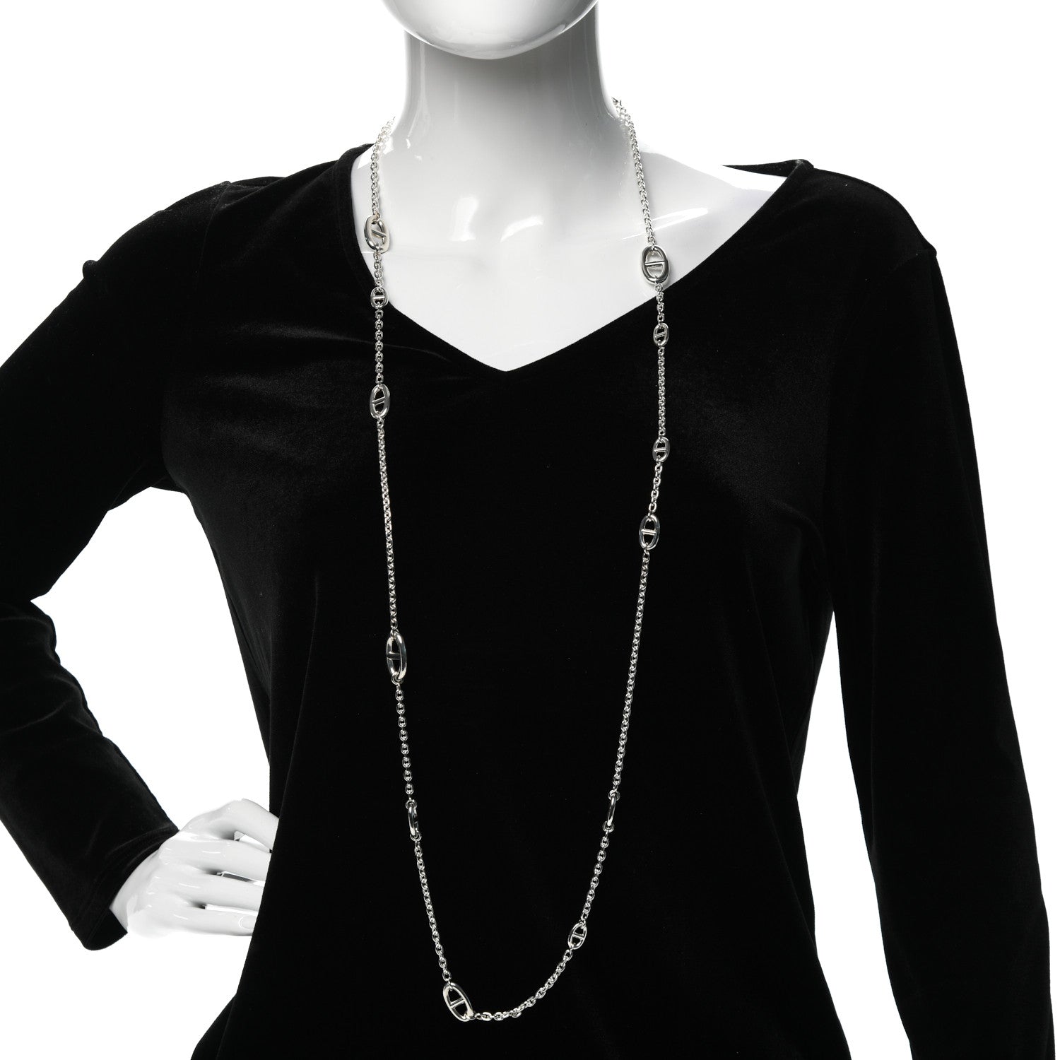 Hermes Sterling Silver Farandole Necklace 120 2 of 5
