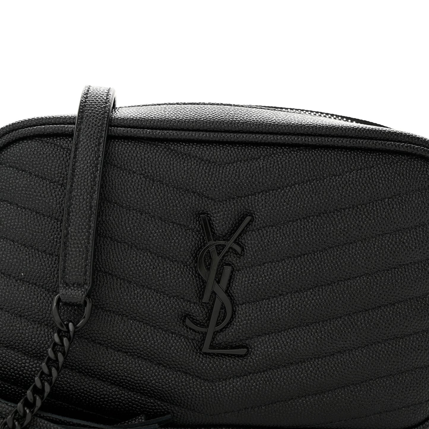 Grain De Poudre Matelasse Monochrome Monogram Mini Lou Camera Bag Black