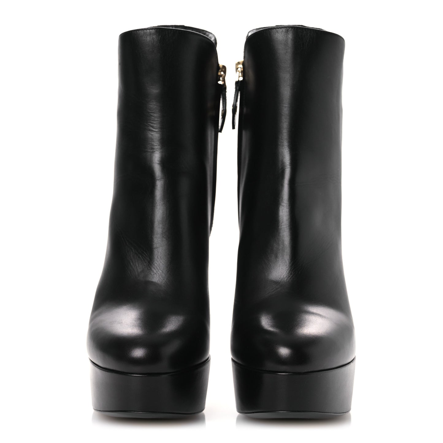 Calfskin Monogram Afterglow Platform Ankle Boots 39.5 Black