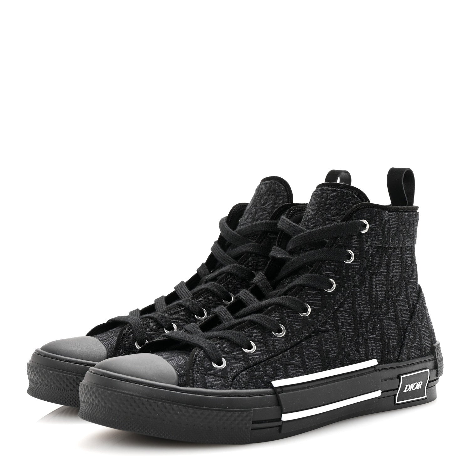Christian Dior Maxi Oblique Mens B23 High Top Sneakers 43 Black 4 of 10