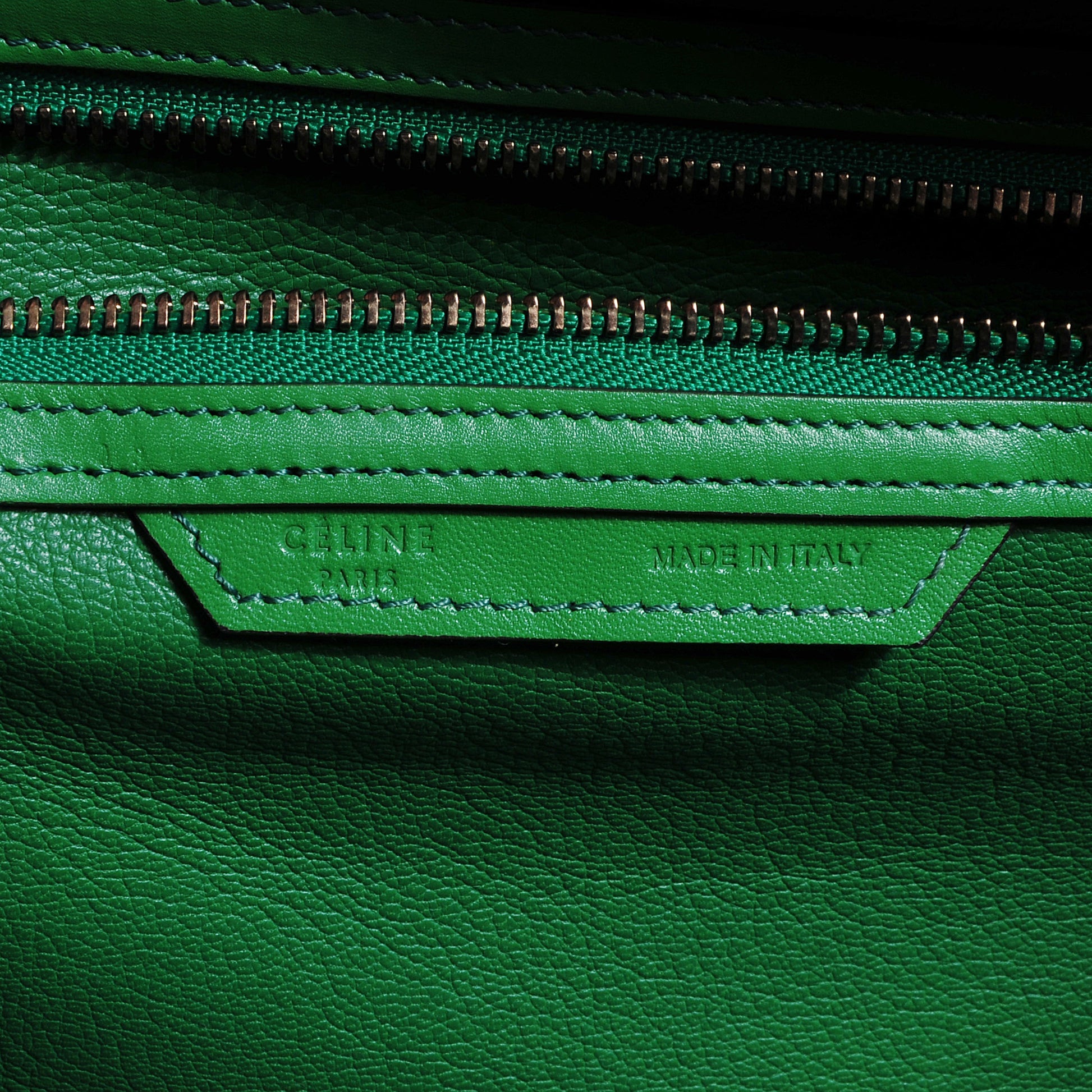 Celine Palmelato Leather Mini Luggage Grass Green 7 of 8